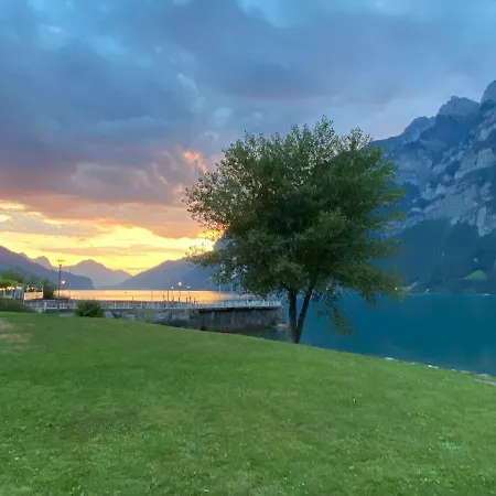 Maisonette Penthouse-stil 150m2 - Direkt Am Walensee Mit Badestrand Unterterzen
