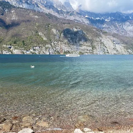 Maisonette Penthouse-stil 150m2 - Direkt Am Walensee Mit Badestrand Daire *