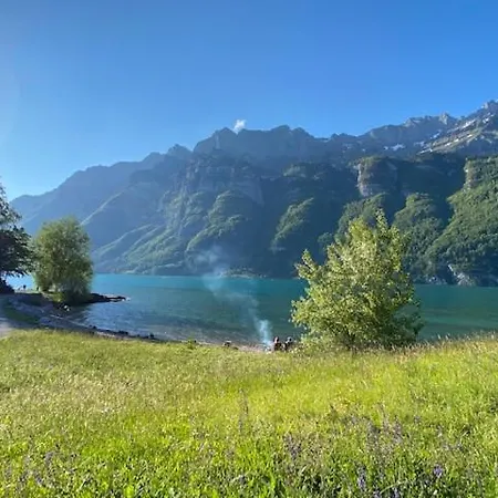 Apartament Maisonette Im Penthouse-stil Ca 145m2 Mit Viel Privatsphaere - Direkt Am Walensee Mit Badestrand Unterterzen