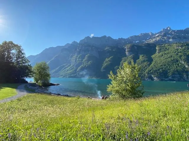 Apartmán Maisonette Im Penthouse-stil Ca 145m2 Mit Viel Privatsphaere - Direkt Am Walensee Mit Badestrand Unterterzen